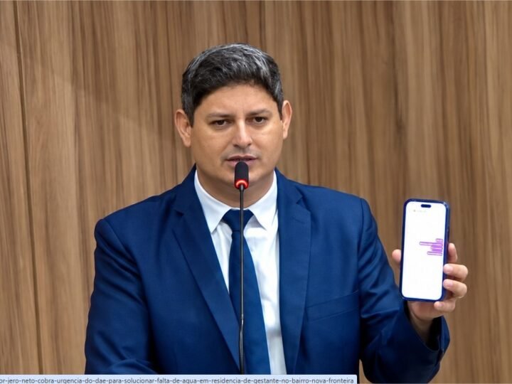 Vereador Jero Neto cobra urgência do DAE para solucionar falta de água em residência de gestante no bairro Nova Fronteira